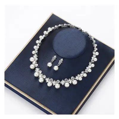 CC Earring and Necklace Jewelry Sets Charm Wedding Accessories For Bridal Women Ladies Crystal G