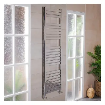 Boden x 600mm Straight Chrome Flat Panel Heated Towel Rail