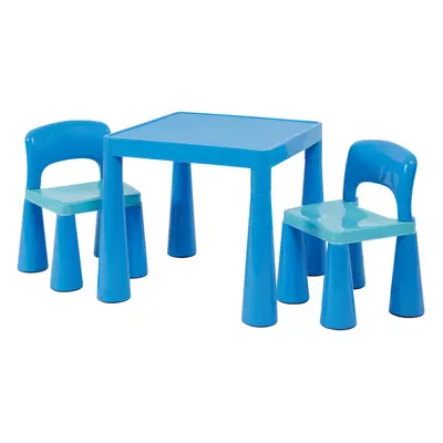 Liberty House Toys Kids Plastic Table and Chairs, Blue