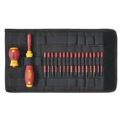 wiha 2831T18, slimVario Screwdriver and Bits Set, with Stubby in bag, VDE Insulated, (41231), Pi