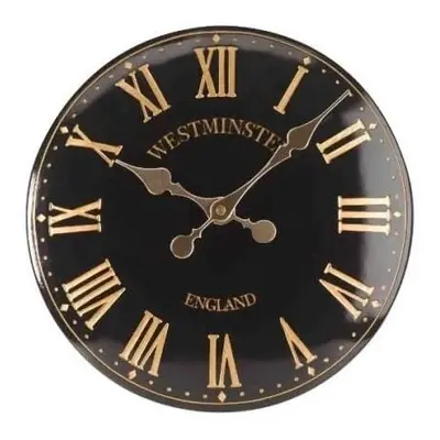 Large Acacia Vintage Style Garden Wall Clock Weatherproof 38cm Battery