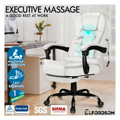 (White) ELFORDSON Massage Office Executive Chair