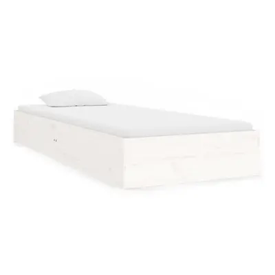 (white, x cm) vidaXL Bed Frame Home Wooden Bedstead Bed Base Mattress Foundation Solid Wood