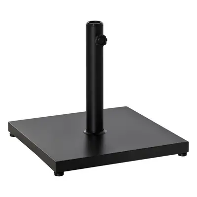 Outsunny 18KG Heavy Duty Steel Parasol Base Square Umbrella Base Stand Black