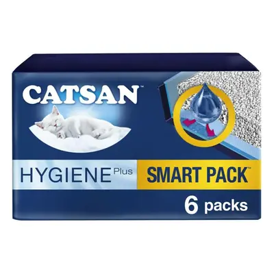 6 Catsan Hygiene Smart Pack Inlays Cat Dust Free Litter Tray Liners