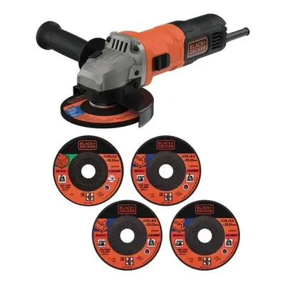 Black & Decker 710w Angle Grinder & Discs [BEG010A5-GB]