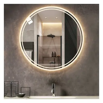 800 x 800mm Led Lighted Bathroom Wall Mirror with Dimming Anti-fog