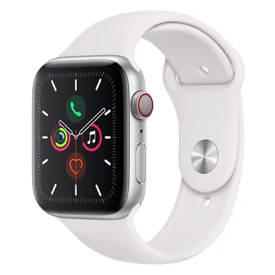 Apple Watch Series (GPS + Cellular, 44MM) Silver Aluminum Case with White Sport Band