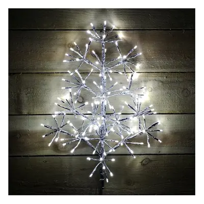 Premier Silver Tree Starburst With White LEDs 60cm [LV191433S]