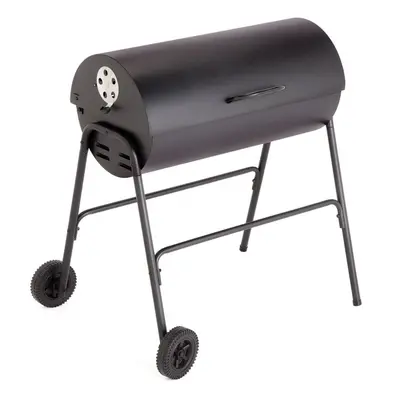 Home Charcoal Oil Drum BBQ & Cover - Black