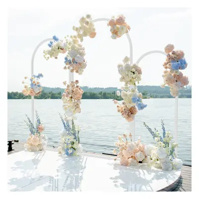 Set of Metal Wedding Arch Backdrop Stand Arched Flower Stand