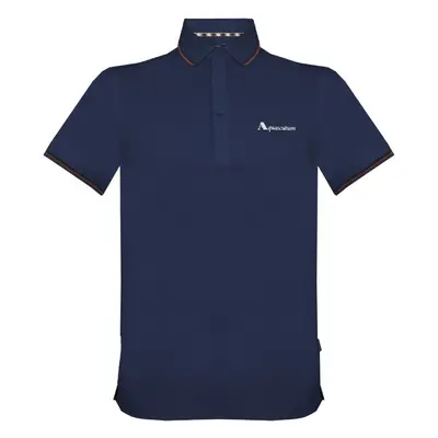 Aquascutum Brand Logo Navy Polo Shirt