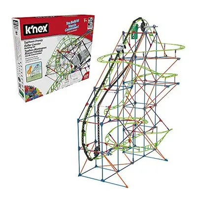 K'NEX Typhoon Frenzy Roller Coaster Building Set, 2-in-1 Model Colourful Construction Set for Bo