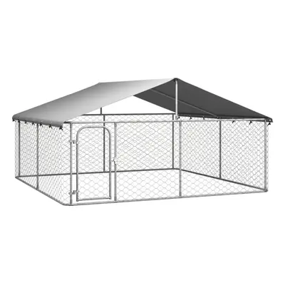 (300 x x cm) vidaXL Outdoor Dog Kennel with Roof Patio Enclosure Dog Cage Dog House Crate