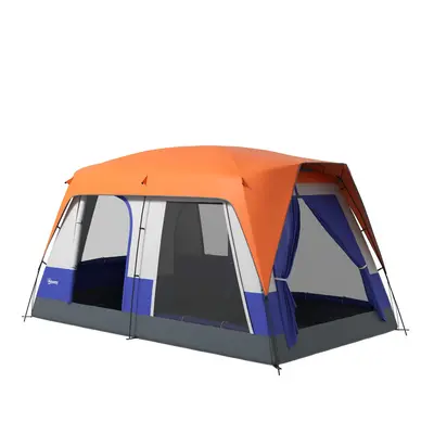 Outsunny Camping Tent with 3000mm Waterproof Rainfly & Screen Panels, Orange