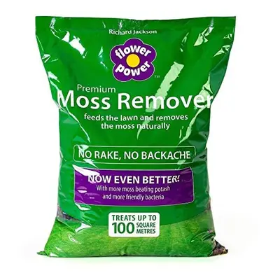 Richard Jackson Flower Power Moss Remover Lawn Feeder Organic Premium High Potash Formula No Rak