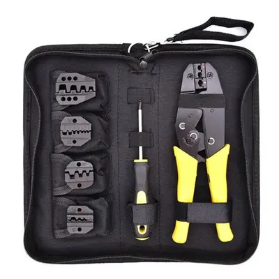 (Set B) Wire Crimper Set Decrustation Engineering Ratchet Terminal Crimping Plier Electrical Han