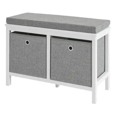 SoBuy Baskets Hallway Storage Bench with Seat Cushion,FSR81-HG