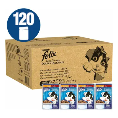 Felix As Good As It Looks Doubly Delicious Cat Food, g, Pack of