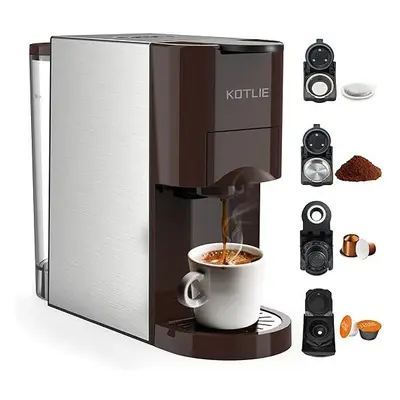 Espresso 4in1 Coffee Machine for Nespresso Original/Dolce Gusto/LOR/Starbucks/Ground Capsule and