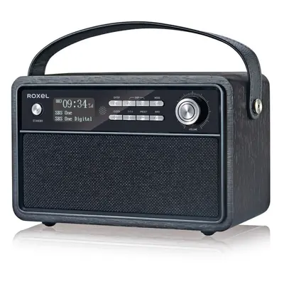 Roxel Retro Radio Wireless Speaker Alarm Clock - Portable DAB/DAB+ Digital & FM