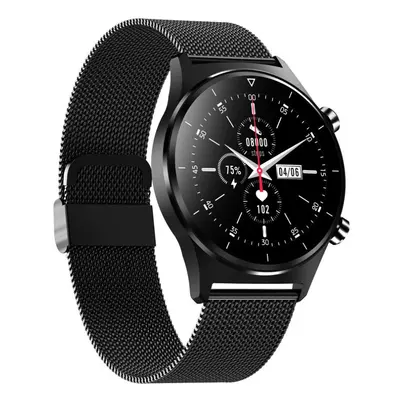 (Black steel) Smart Watch Bluetooth Fitness Activity Tracker for Men Women with Heart Rate