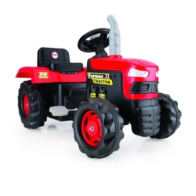 Dolu Kids Tractor Pedal Operated Ride On Truck Red Indoor Outdoor Garden Toys