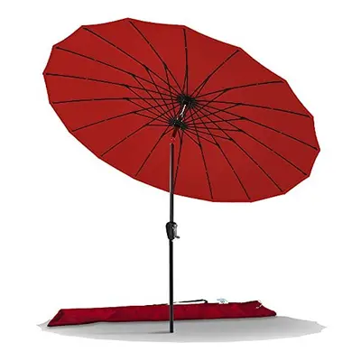 VOUNOT 2.7m Shanghai Garden Parasol, Outdoor Patio Table Tilting Parasol Umbrella, with Crank Ha