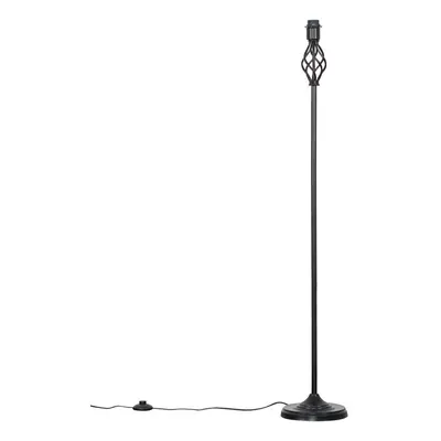 Traditional Style Black Barley Twist Floor Lamp Base