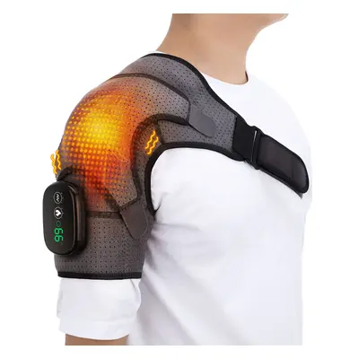 Heated Shoulder Massager Brace Support with Vibration, Heating Electric Shoulder Wrap with Massa