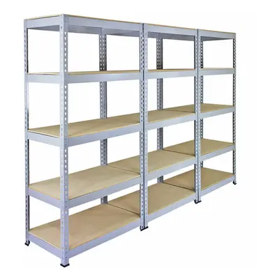 3 Garage Warehouse Q-Rax Steel Grey Tier 90cm Racking Shelving Storage Units