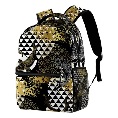 Lightweight Laptop Daypack Koi Fish Backpack College Schoolbag Travel Casual Rucksack for Women 