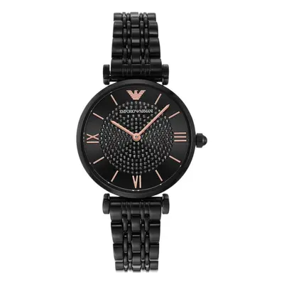 Emporio Armani Womens gianni T-Bar AR11245 Black Stainless-Steel Quartz Dress Watch