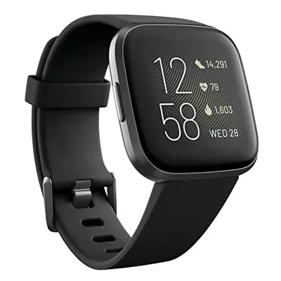 Fitbit Versa Health & Fitness Smartwatch Black/Carbon