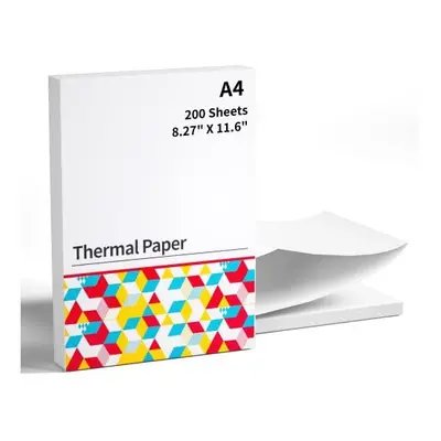 Thermal Paper A4 Foldable for Portable Printer M08F, Compatible with Brother PJ762/PJ763MFi Phom