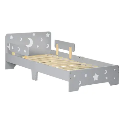 ZONEKIZ Toddler bed w/ Star and Moon Patterns, for Ages Years - Grey