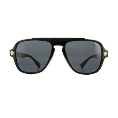 Versace Sunglasses VE2199 Black Grey Polarized