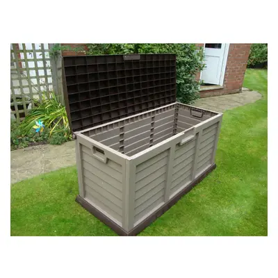 JUMBO Brown Storage Utility Cushion Box Shed Plastic Waterproof