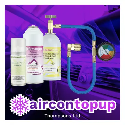 Car AC Aircon R1234yf DIY Kit Top Up Topup+Leak Stopper +Sanitiser