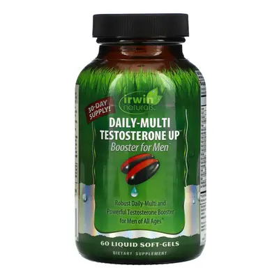 Irwin Naturals, Daily-Multi Testosterone Up Booster For Men, Liquid Soft-Gels