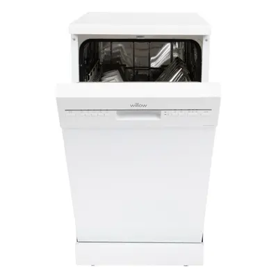 Willow 45cm White Slimline Dishwasher, Half Load, Place Settings