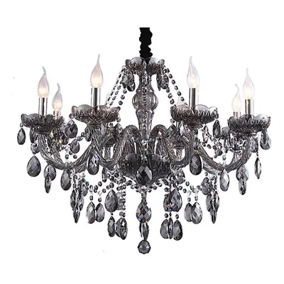 (8 Arms) Genuine Crystal Chandelier SMOKY Grey 2, 6, 8, 10, 12, 15, Arms Light