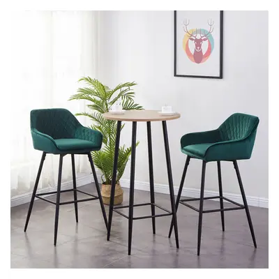 (Green(Velvet), Bar Stools) Bar Stool Breakfast High Counter Chair Pub Kitchen