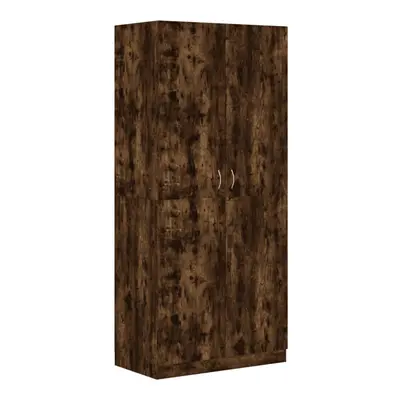 (smoked oak) vidaXL Wardrobe Clothing Cabinet Hanger Clothes Organiser Unit Engineered Wood