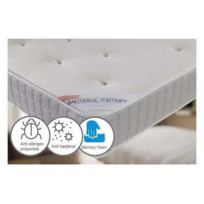 (4FT Small Double ) Luxury Orthopaedic Memory Foam Sprung Mattress