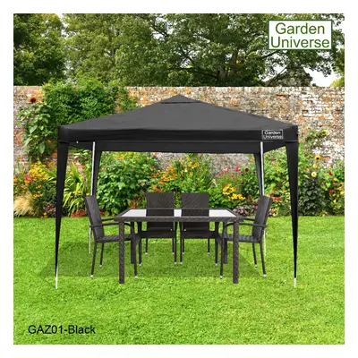 3m x 3m Gazebo in Black (No Walls)