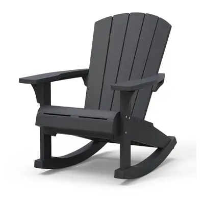 Keter Adirondack Rocking Chair Troy Graphite Outdoor Chair Seating Armchair