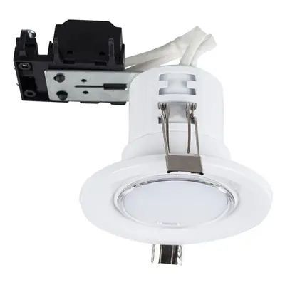 30 x Fire Rated Gloss White Recessed GU10 Ceiling Spotlight Downlights