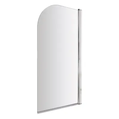 Chrome 6mm Glass Hinged Reversible Shower Bath Screen 790x1430mm