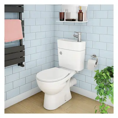 Promo | Modern in Compact Combo White Basin and Close Coupled Toilet